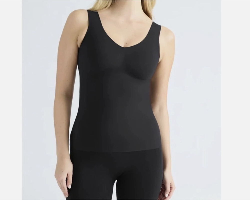 Knix LuxeLift Evolution Tank Top Black Seamless Slimming Shapewear Size Large